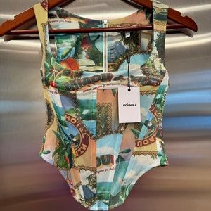 NWT Miaou Campbell Corset in Postcard Top XS